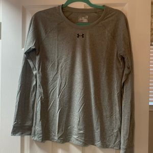 NWOT! Under Armour heat gear long sleeev gray top